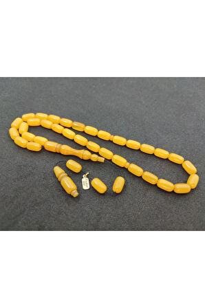 Furkan Gül Usta Eseri 0.6 Şeffaf Delim Çift Kat Cilalı Sıkma Kehribar Sertifikalı 7831