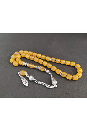 Şevket Alkan Usta Eseri 925 Ayar Gümüş Nakkaş Sıkma Kehribar Sertifikalı 7856