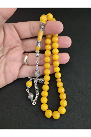 Şevket Alkan Usta Eseri 925 Ayar Gümüş Nakkaş Sıkma Kehribar Sertifikalı 7858