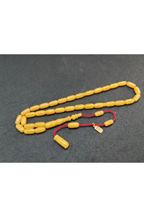 Mehmet Mercan Usta Eseri Habbeden Yapılma Hareli Sıkma Kehribar Sertifikalı 7908