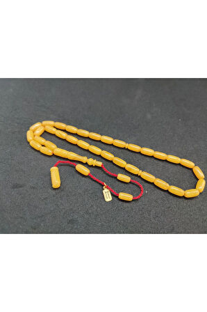 Mehmet Mercan Usta Eseri Habbeden Yapılma Hareli Sıkma Kehribar Sertifikalı 7908