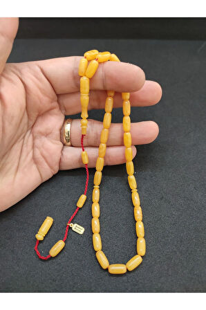 Mehmet Mercan Usta Eseri Habbeden Yapılma Hareli Sıkma Kehribar Sertifikalı 7908