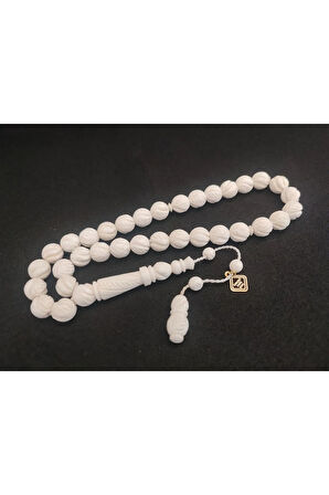 İskeçeli Cemil Usta Eseri Hatasız Kalemkar İşçilik İri Boy Deve Kemiği Sertifikalı 7951