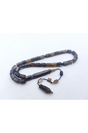 İskeçeli Cemil Usta Eseri İmame Hitame Eskitme Yapılmış Damarlı Bufalo Boynuzu Sertifikalı 7954