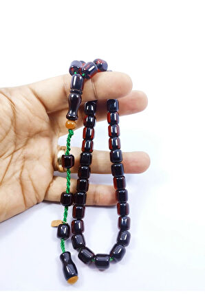 Muhammed Dabbas Usta Eseri Günümüz Osmanlısı Sıkma Kehribar Sertifikalı 8044