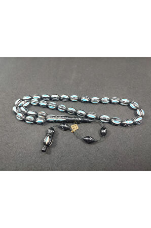 Hakan Kaya Usta Eseri 4'lü Gümüş Yarma Gümüş Çakımlı Mineli İnci Siyahı Kuka Sertifikalı 8080