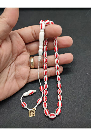 İskeçeli Cemil Usta Eseri Mineli Karpuz Yarma El Boy Deve Kemiği Sertifikalı 8097