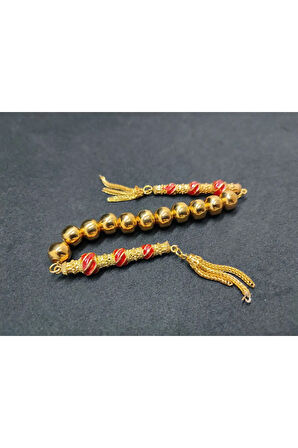 Düşük Ayar Gümüş Tesbih Çift Parça Nakkaş İmame Zaza Model Sertifikalı 8149