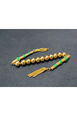 Düşük Ayar Gümüş Tesbih Çift Parça Nakkaş İmame Zaza Model Sertifikalı 8150