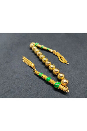 Düşük Ayar Gümüş Tesbih Çift Parça Nakkaş İmame Zaza Model Sertifikalı 8150