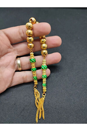 Düşük Ayar Gümüş Tesbih Çift Parça Nakkaş İmame Zaza Model Sertifikalı 8150