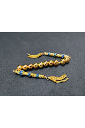 Düşük Ayar Gümüş Tesbih Çift Parça Nakkaş İmame Zaza Model Sertifikalı 8152