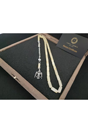 Kadife VIP Kutulu Gümüş Püsküllü Hatasız 11.45 Gr. Baltık Kraliçe Kaya Damla Sertifikalı 8303