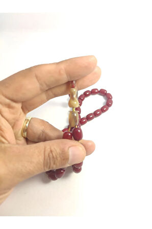 İsa Balkaya Usta Eseri Çift Parça İmame Eski Usul Havşalı Eski Sıkma Kehribar Sertifikalı 8320