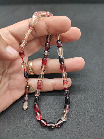 Başka Yerde Yok!!! Furkan Gül Usta Eseri Halkalı İmame El Boy Ateş-i Kehribar Sertifikalı 8336