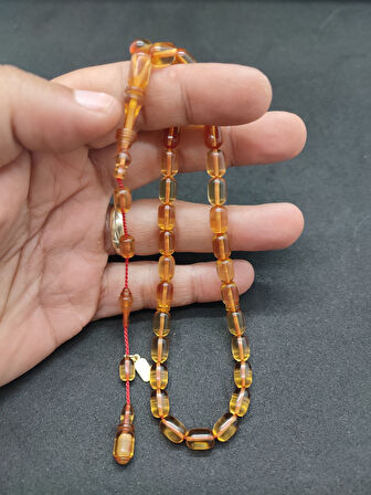 Başka Yerde Yok!!! Furkan Gül Usta Eseri Halkalı İmame El Boy Sıkma Kehribar Sertifikalı 8341