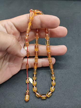 Başka Yerde Yok!!! Furkan Gül Usta Eseri Halkalı İmame El Boy Sıkma Kehribar Sertifikalı 8341