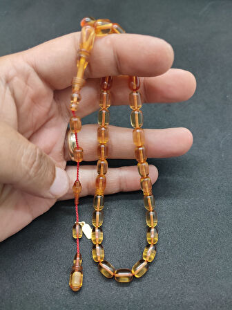 Başka Yerde Yok!!! Furkan Gül Usta Eseri Halkalı İmame El Boy Sıkma Kehribar Sertifikalı 8341