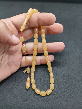 Başka Yerde Yok!!! Furkan Gül Usta Eseri Halkalı İmame El Boy Sıkma Kehribar Sertifikalı 8342