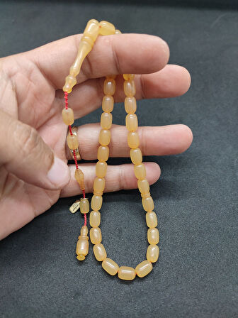 Başka Yerde Yok!!! Furkan Gül Usta Eseri Halkalı İmame El Boy Sıkma Kehribar Sertifikalı 8342