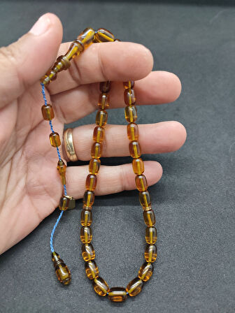 Başka Yerde Yok!!! Furkan Gül Usta Eseri Halkalı İmame El Boy Sıkma Kehribar Sertifikalı 8344