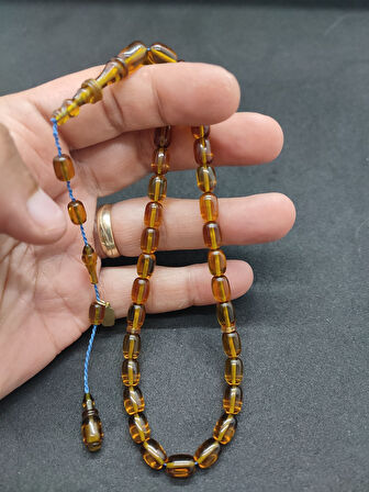 Başka Yerde Yok!!! Furkan Gül Usta Eseri Halkalı İmame El Boy Sıkma Kehribar Sertifikalı 8344