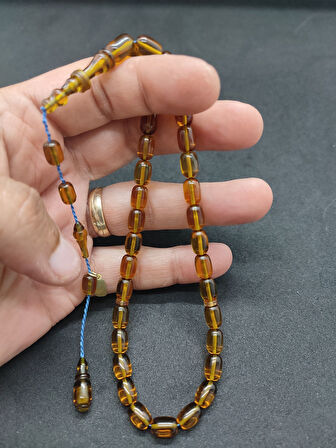 Başka Yerde Yok!!! Furkan Gül Usta Eseri Halkalı İmame El Boy Sıkma Kehribar Sertifikalı 8344