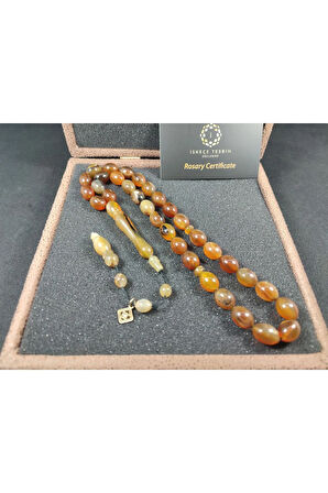 Başka Yerde Yok!!! VIP Kutulu Hakan Kaya Usta Eseri 38 Gr. Gergedan Boynuzu Sertifikalı 8373