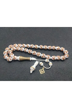 İskeçeli Cemil Usta Eseri Mineli Ve Gümüş Sarmal Natural Deve Kemiği Sertifikalı 7627