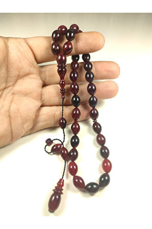 Bünyamin Barlak Usta Eseri Kuru Torna El İşi Tribüşon Ateş Kehribar Sertifikalı 5964