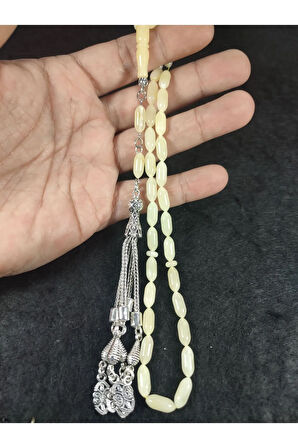 925 Ayar Gümüş Püskül 13.25 Gr. 2 Yedek Habbeli Baltık Kraliçe Kaya Damla Sertifikalı 5938