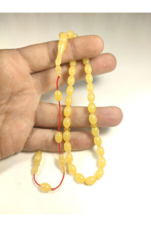 Başka Yerde Yok Abdullah Başkale Usta Eseri Bilek Boy Çift Cila Sıkma Kehribar Sertifikalı 5882