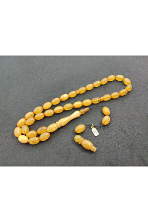 Furkan Gül Usta Eseri 0.6 Şeffaf Delim Çift Kat Cilalı Sıkma Kehribar Sertifikalı 7816