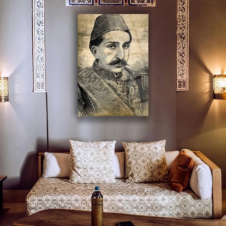 Sultan II. Abdülhamid Portre Cam Tablo – ISL135