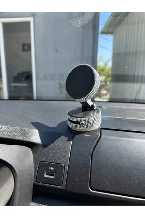 Kadınlara Özel Gümüş Taşlı Araç Telefon Tutacağı Oto Telefon Tutucu