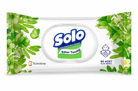 2 PAKET Solo Islak Havlu Bahar Tazeliği 90'lı