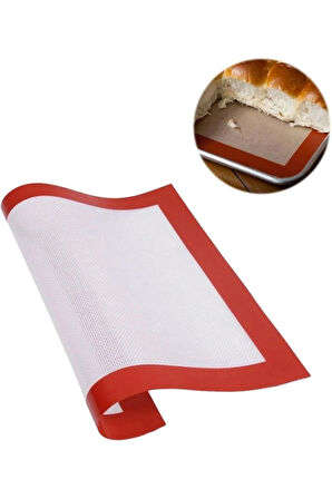 Fırınlanabilir Kendinden Yağlı Silikon Pişirme Matı | Yıkanabilir Fırın Matı 30 x 40 cm
