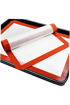 Fırınlanabilir Kendinden Yağlı Silikon Pişirme Matı | Yıkanabilir Fırın Matı 30 x 40 cm