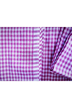 Pembe Pötikare Sofra Bezi ve Piknik Örtüsü - Şık Dekoratif Masa Örtüsü 165x165cm
