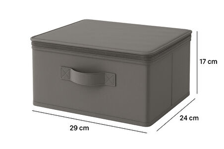 Gri Çorap Hurcu | Çok Amaçlı Dolap Içi ve Çekmece Içi Düzenleyici 29x24x17 cm