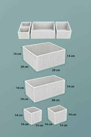 4'lü Çekmece Düzenleyici Kutu Seti