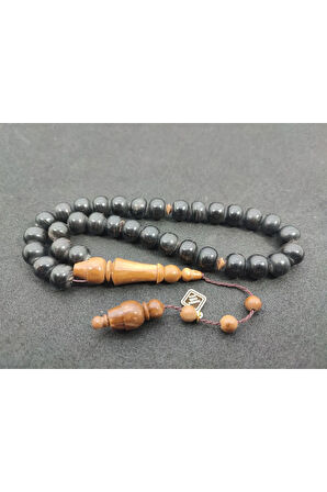 İskeçeli Cemil Usta Eseri Kuru Torna Kuka Kombinli Koç Boynuzu Tesbih Sertifikalı 7538