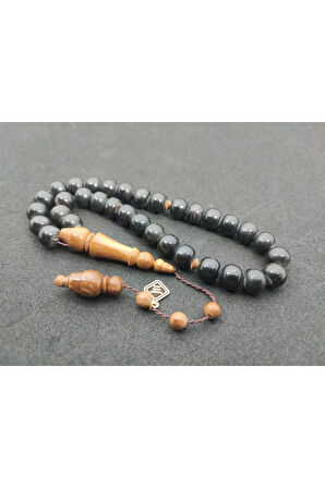 İskeçeli Cemil Usta Eseri Kuru Torna Kuka Kombinli Koç Boynuzu Tesbih Sertifikalı 7538