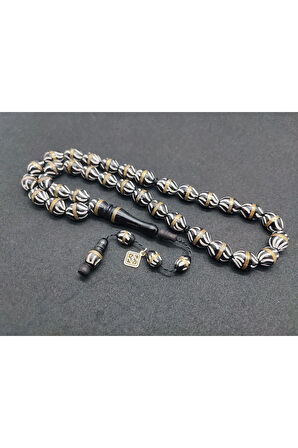 Halil Hilmi Usta Eseri Çember Model Mine Ve Gümüş Sarmallı Iri Boy Kuka Sertifikalı 7568