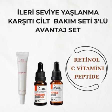 Doa Kozmetik İleri Seviye Yaşlanma ve Kırışıklık Karşıtı Cilt Bakım Seti 3'lü