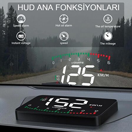 TOYOTA için 3.5 Inç Motor devri Hız Sıcaklık akü Digital Gösterge ekranı HUD head EOBD