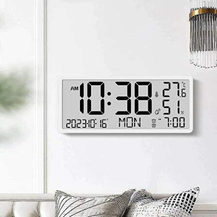 Çok Fonksiyonlu LCD Ekran Dijital Duvar Masa saati Zaman Çift Alarm Tarih Sıcaklık Nem
