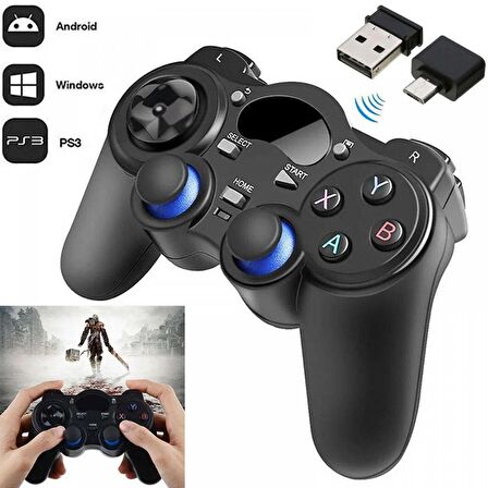 2.4ghz Windows XP/7/8/10 Smartphone USB Kablosuz joystick Oyun denetleyici Kolu Gamepad Pc TvBox Ps3