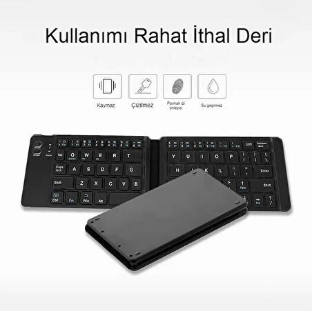 APPLE-ipad Uyumlu Tablet telefon Katlanabilir Taşınabilir Bluetooth Mini klavye kablosuz tuş takımı