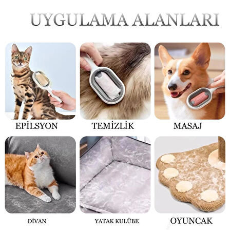 3-in-1 Kedi Köpek Bakım Fırçası Tarağı Çok Fonksiyonlu Uzun Saç Tüy Alma Fırçası